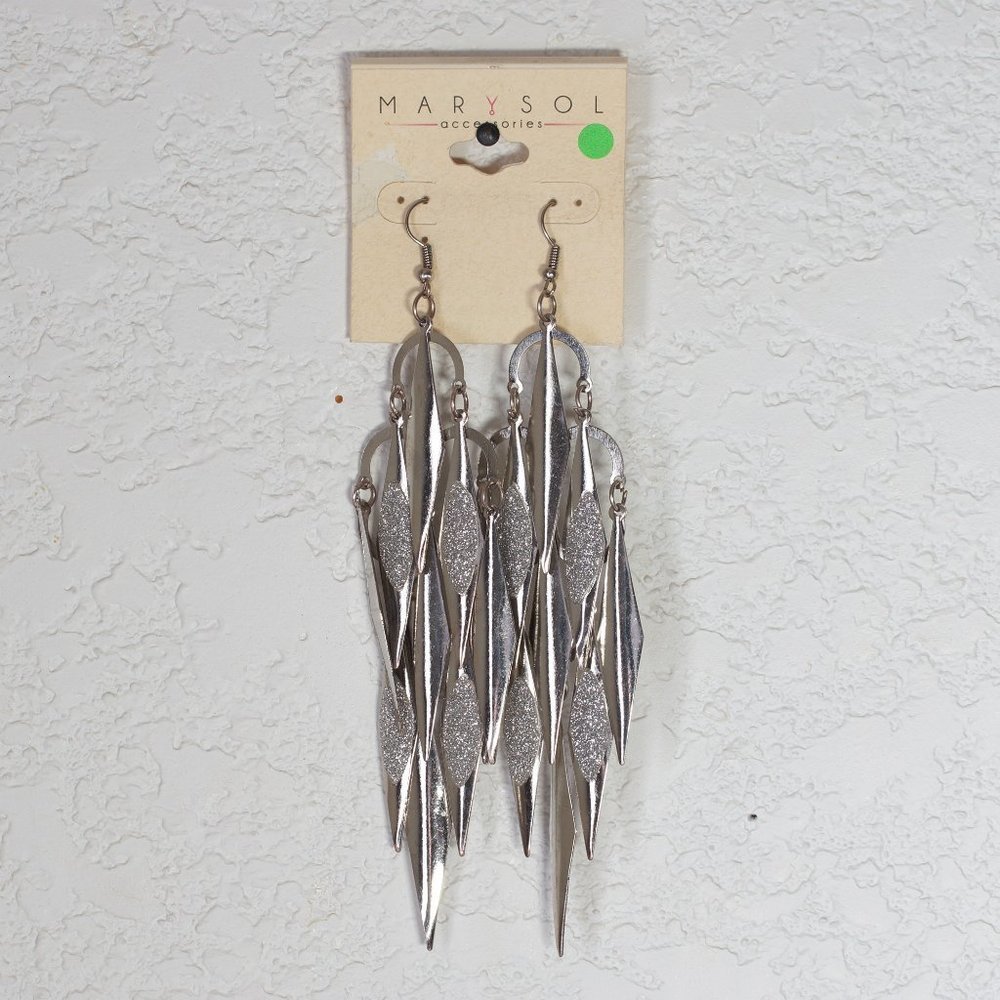 Metallic Cascade Dangling Earrings